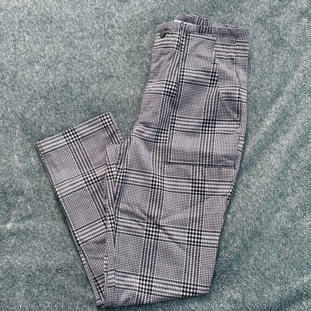 Black and White Plaid Pants